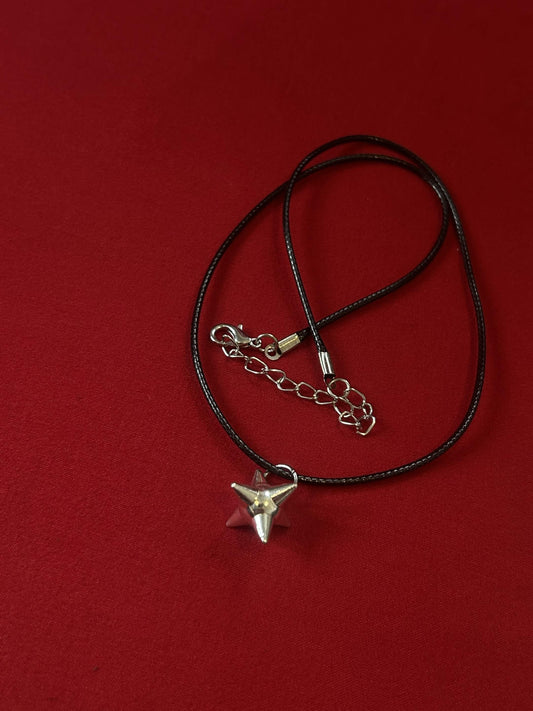 Black Cord Mace-Ball Necklace